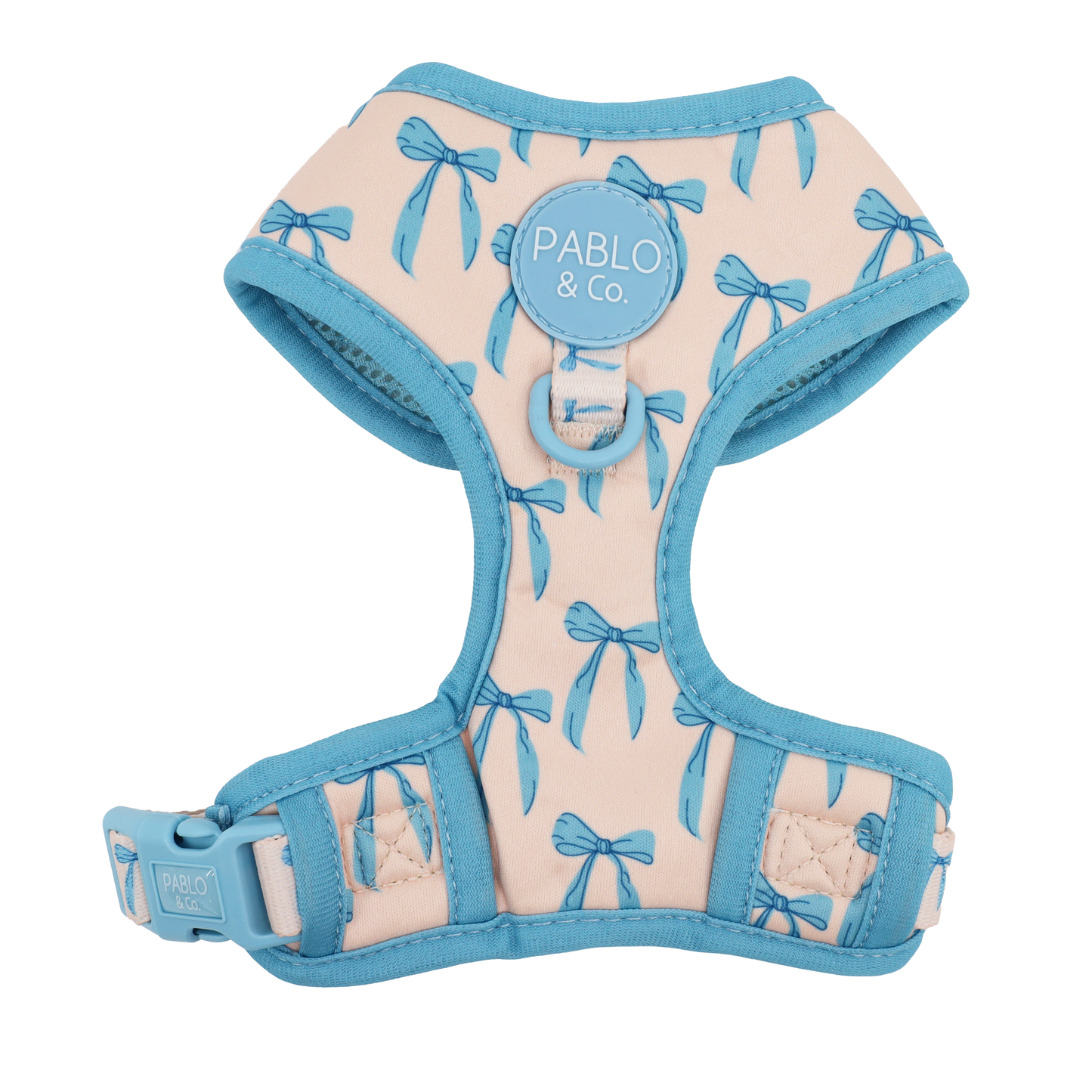 Baby Blue Bows: Adjustable Dog Harness